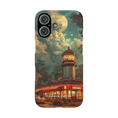 Vintage Moonlit Diner Fantasy iPhone 16 - Slim Phone Case