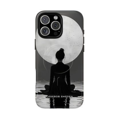 Zen Serenity Moon Reflection iPhone 16 | Tough+ Phone Case