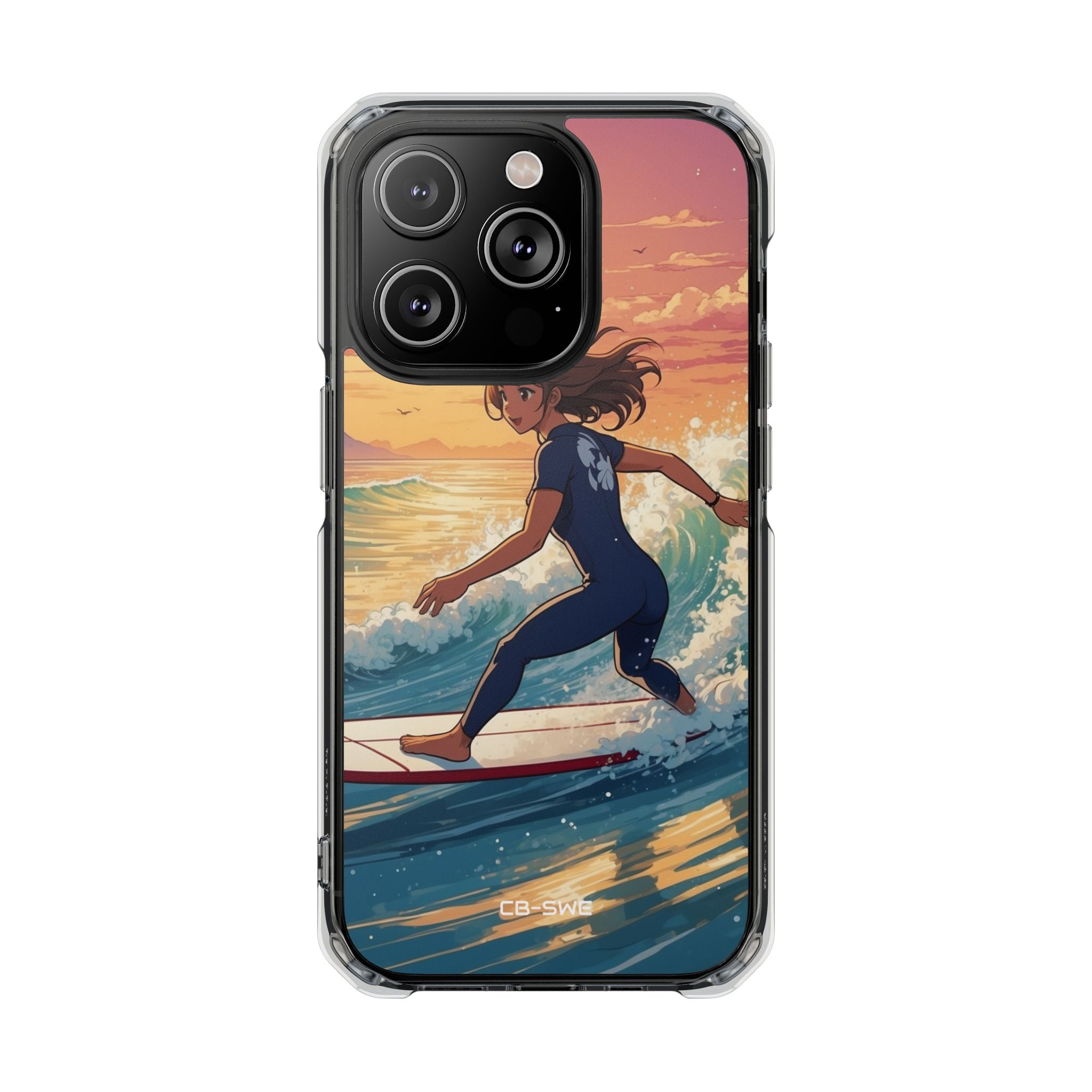 Surfing Into Sunset iPhone Case - Impact