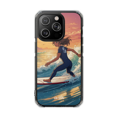 Surfing Into Sunset iPhone Case - Impact