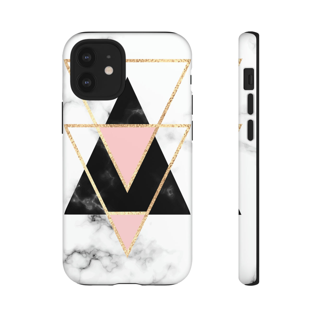 Marble Triangles - Protective Phone Case