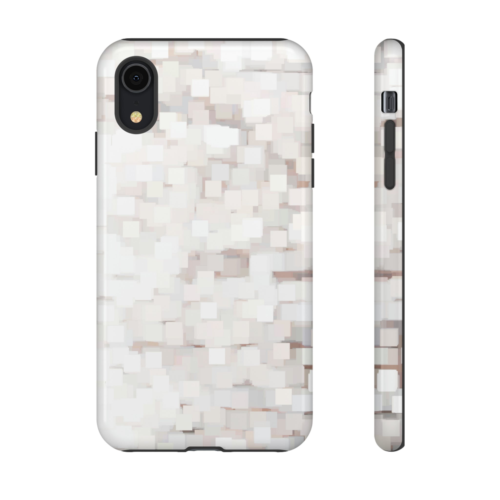 White Abstract Background - Protective Phone Case