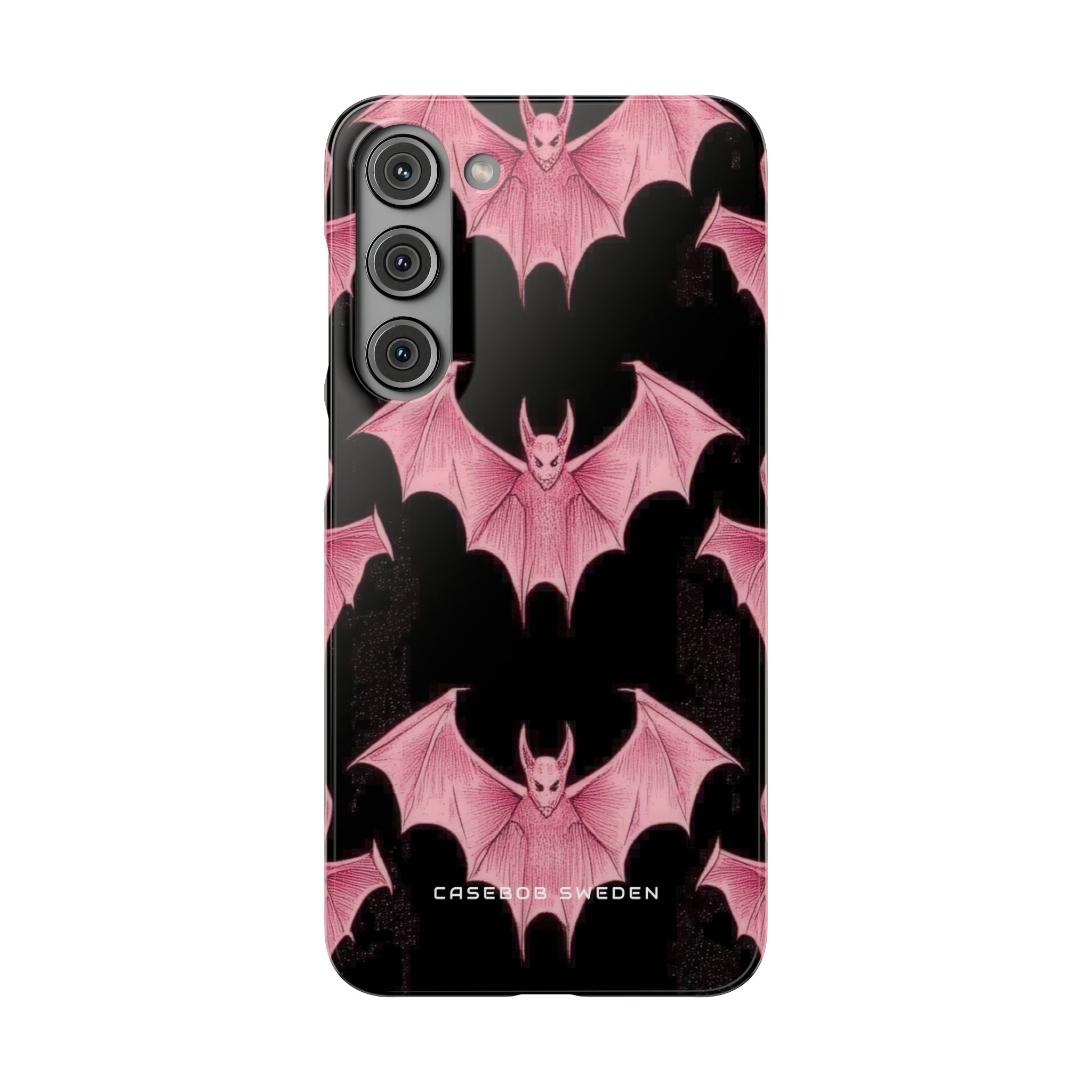 Gothic Pink Bats Aflame Samsung S23 - Slim Phone Case