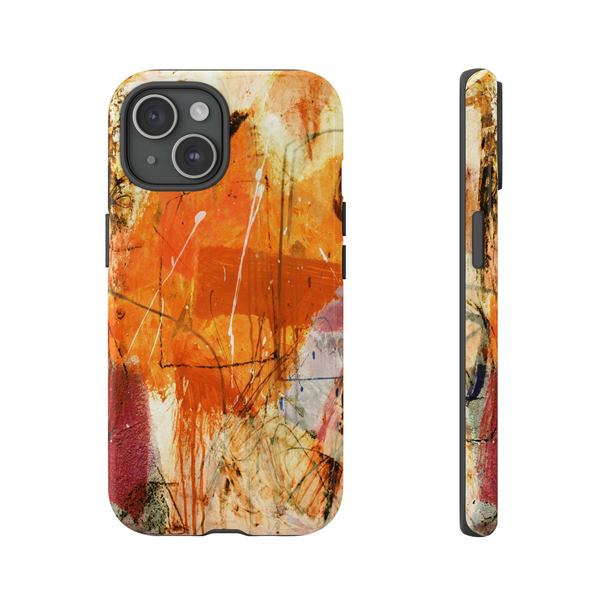 Abstract Orange Art - Protective Phone Case