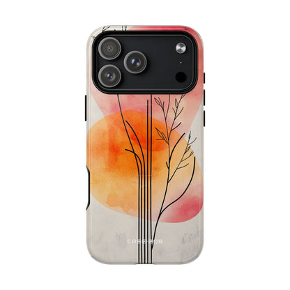 Curved Stem Sunset iPhone 17 Pro Max Case - Tough+