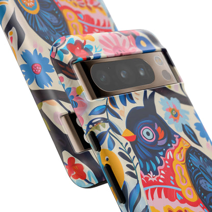 Whimsical Vintage Owl with Floral Charm Google Pixel 8 - Tough Phone Case