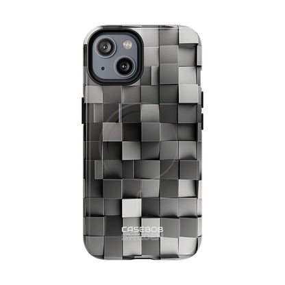 Monochrome Cube Depth iPhone 14 - Tough+