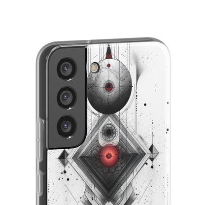 Red Geometry Harmony | Flexible Phone Case for Samsung Galaxy