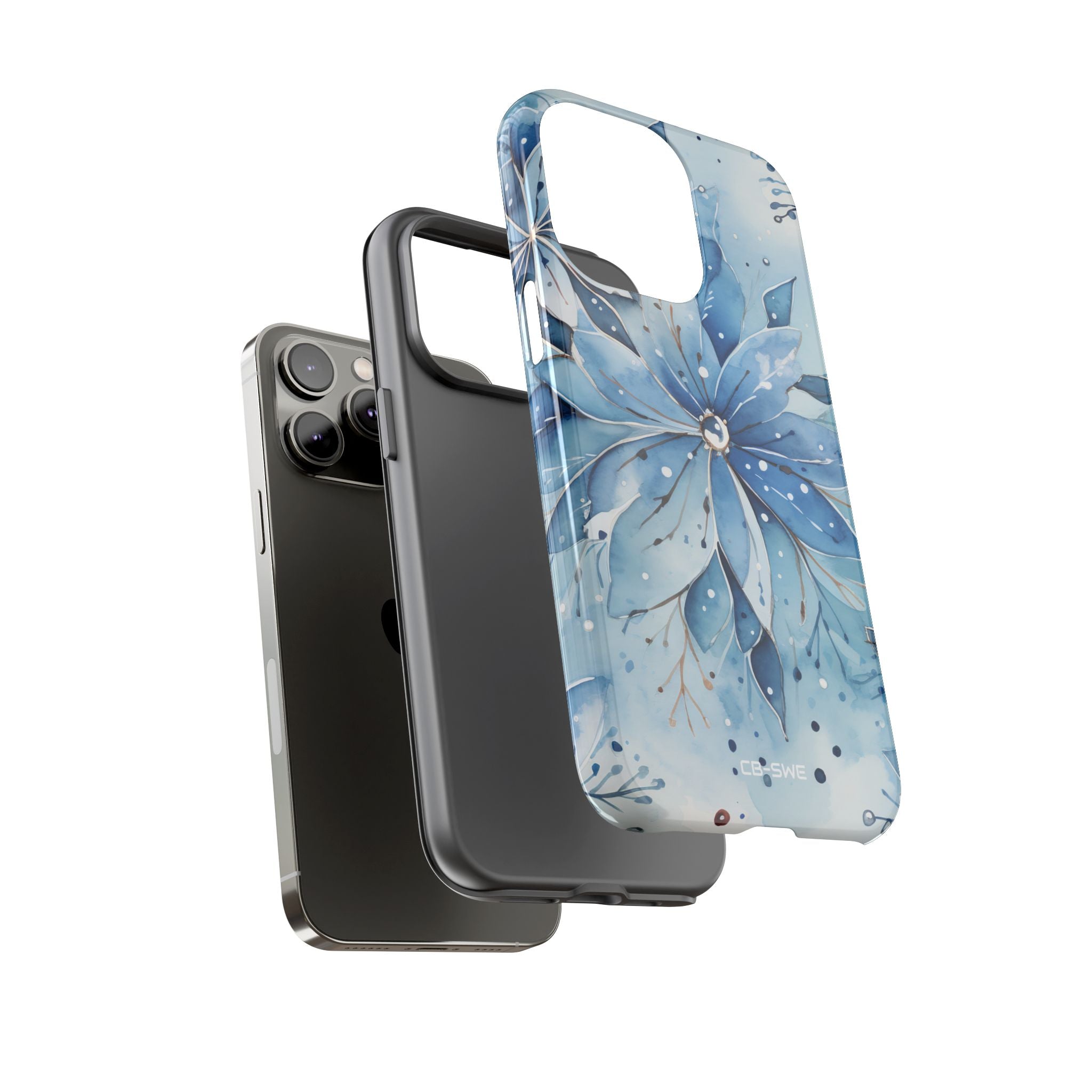Floral Frost Embrace - iPhone Case