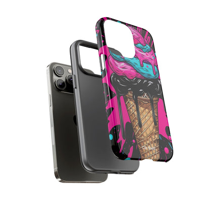 Neon Ice Cream Burst - iPhone Case