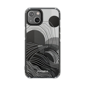 Monochrome Dynamics - Phone Case for iPhone (Clear Impact - Magnetic)