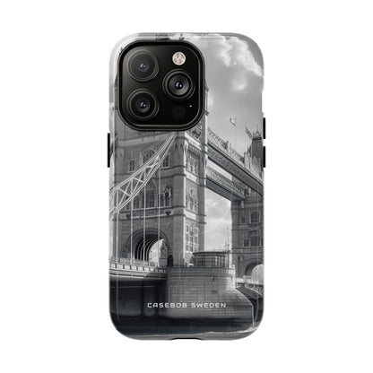 Tower Bridge Monochrome Architecture Study iPhone 14 | Tough+ Phone Case