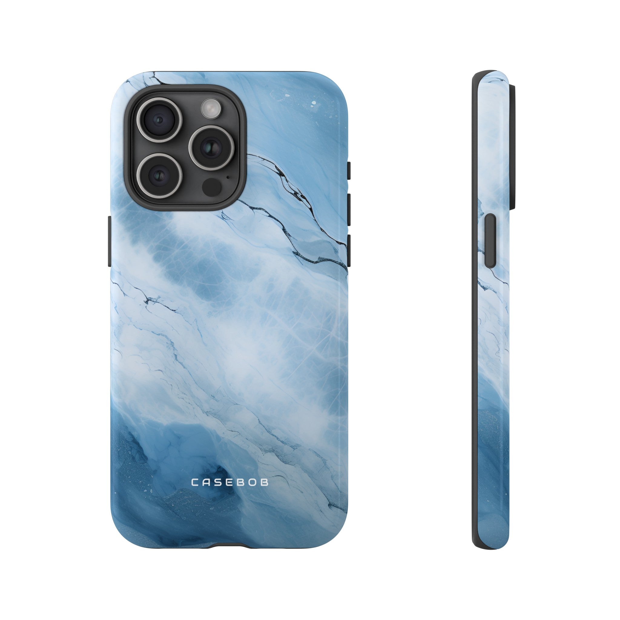 Light Navy Marble - Protective Phone Case