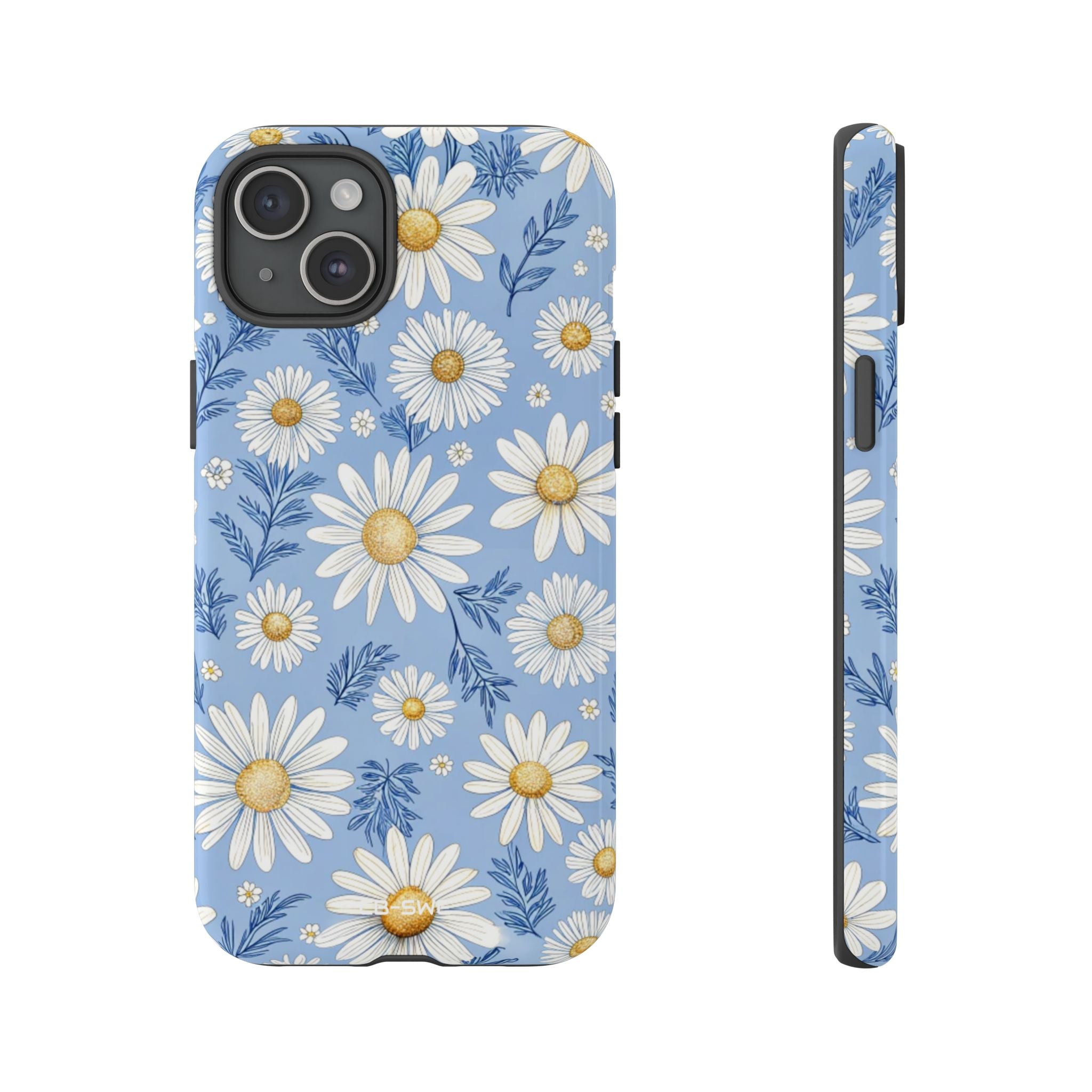 Daisies On Blue - iPhone Case