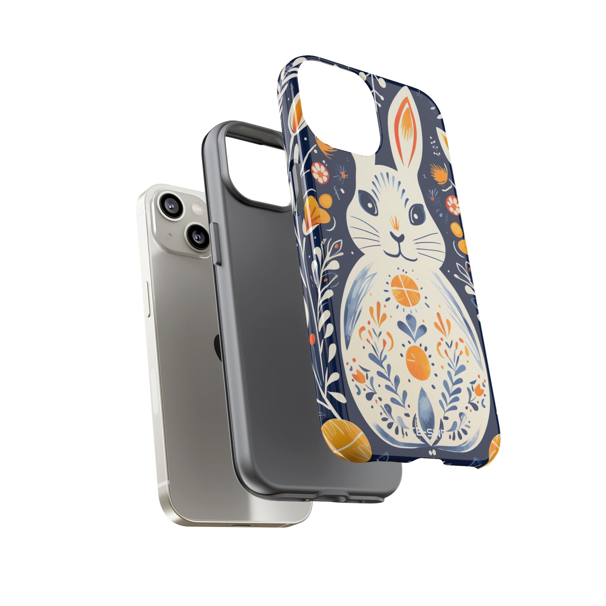 Floral Rabbit Joy - iPhone Case