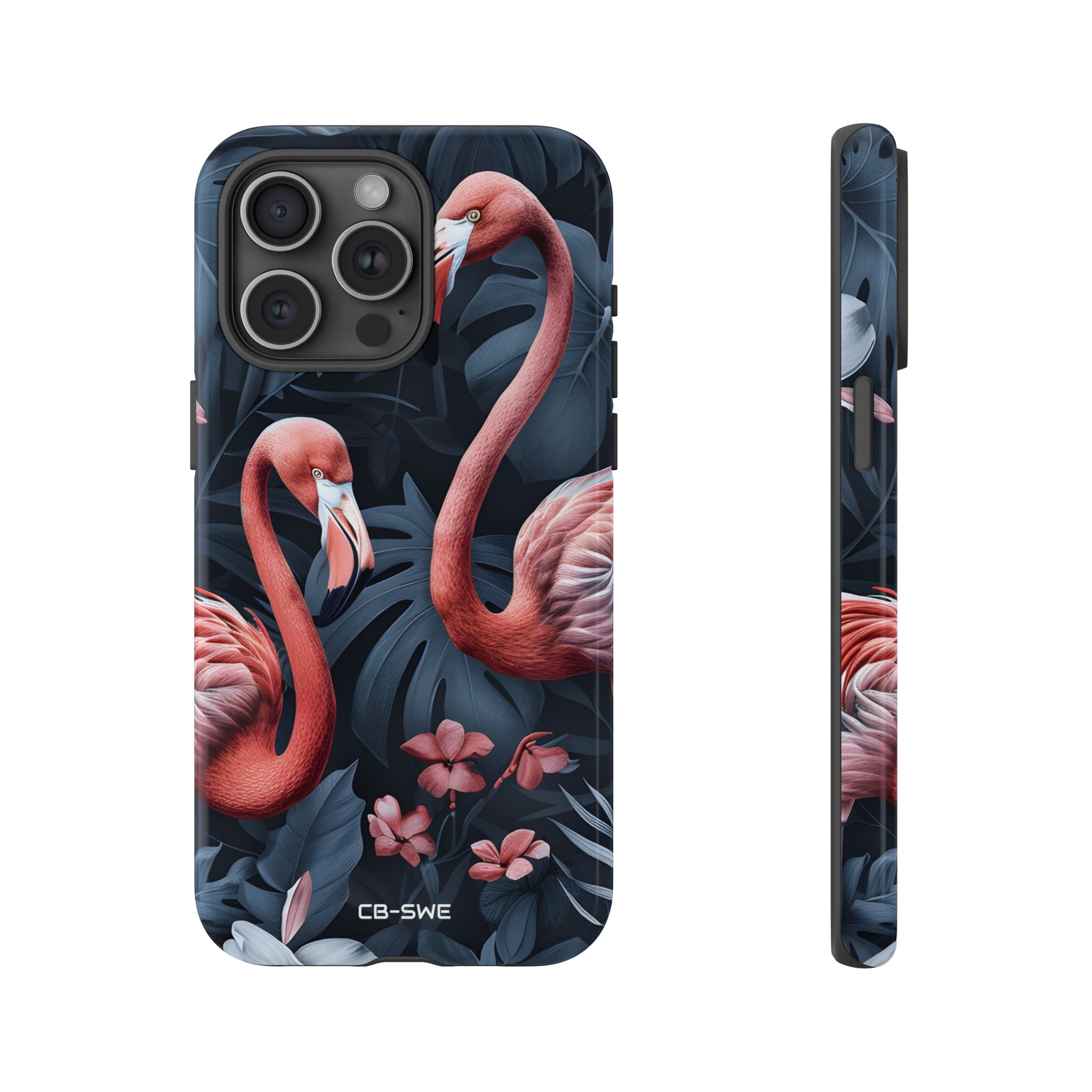 Flamingos Embrace Nature - iPhone Case