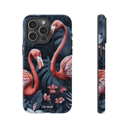 Flamingos Embrace Nature - iPhone Case