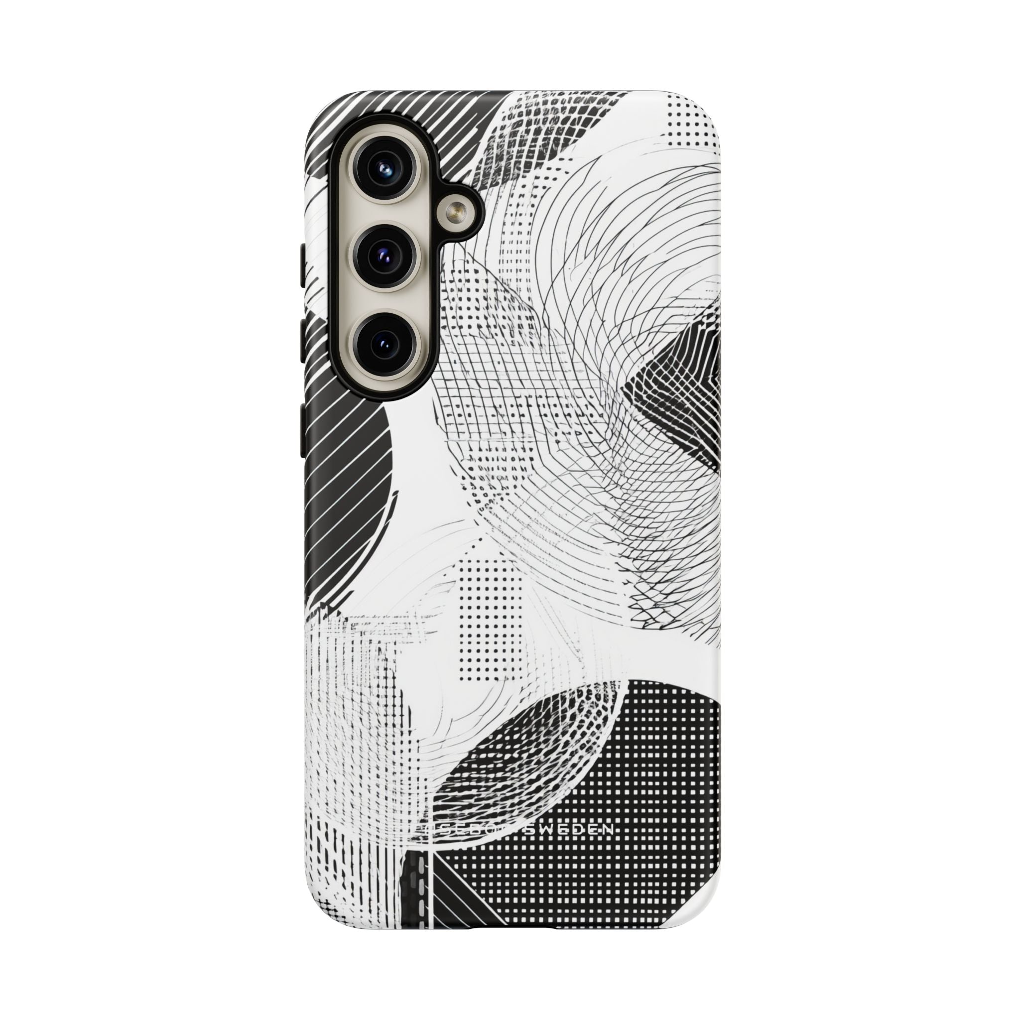 Geometric Monochrome Flow Samsung S24 - Tough Phone Case