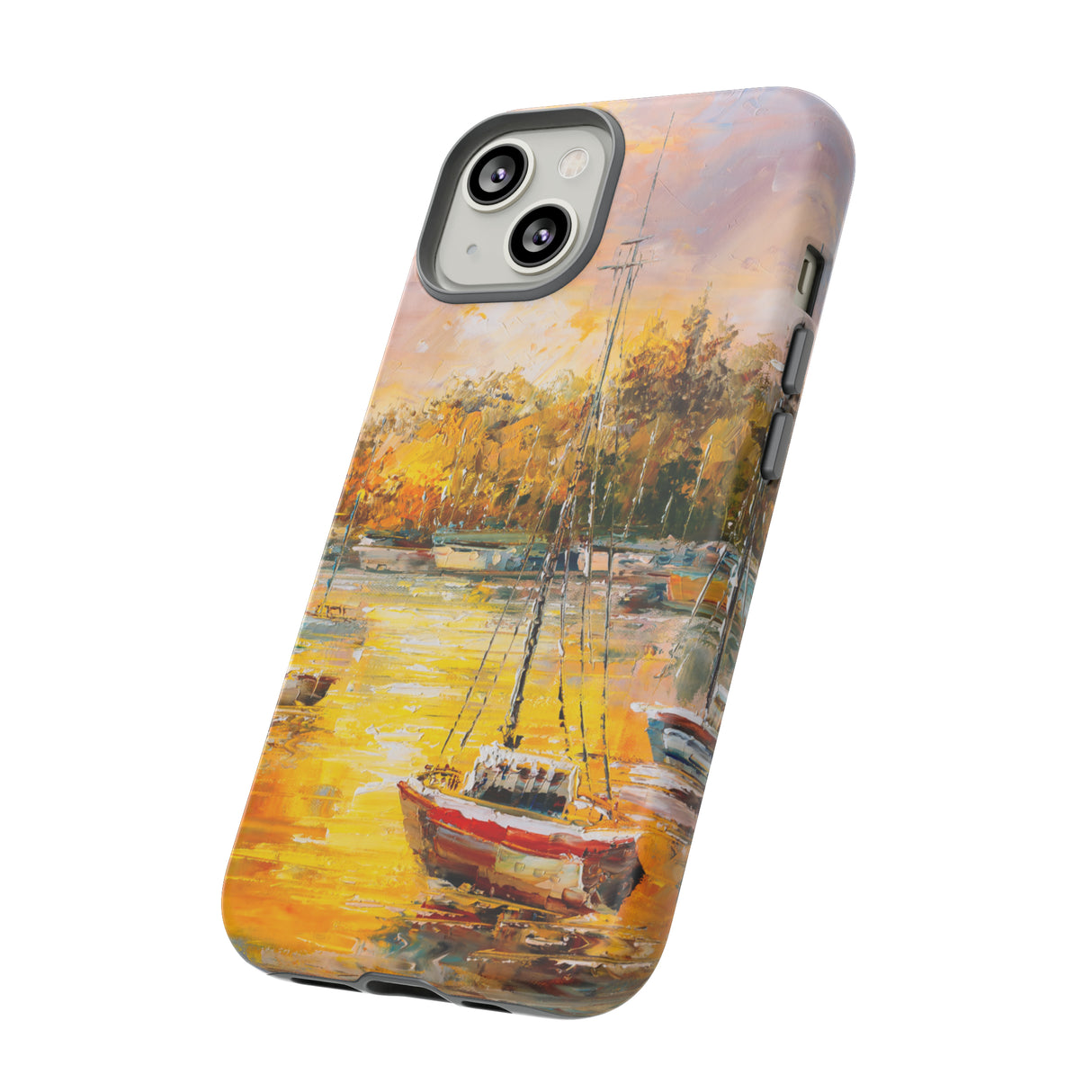 Oil Painting - Harbor View - Protective Phone Case