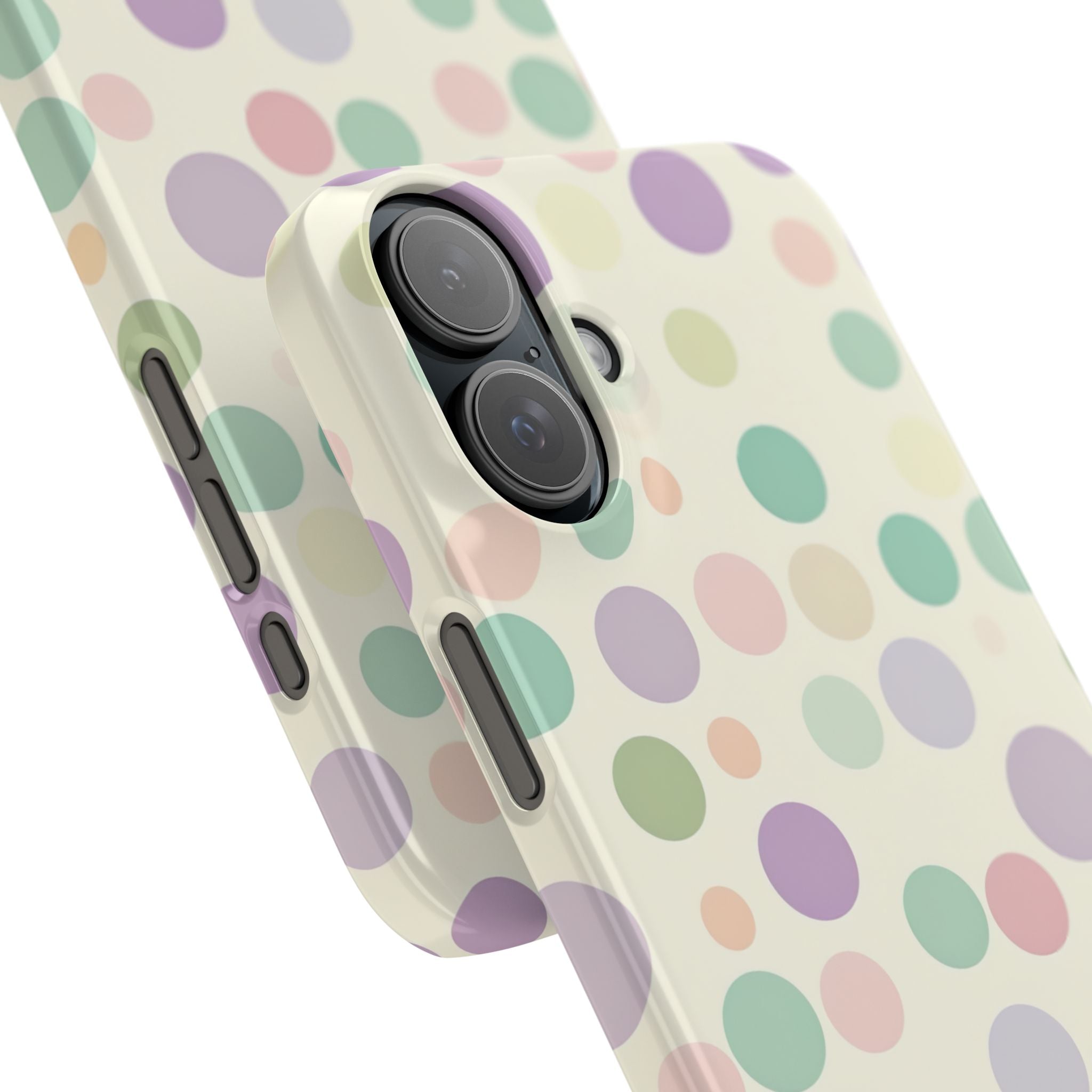 Playful Pastel Polka Dots - Slim iPhone 16 Phone Case