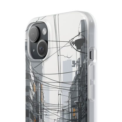 Urban Noir Streetscape iPhone 15 - Flexi Phone Case