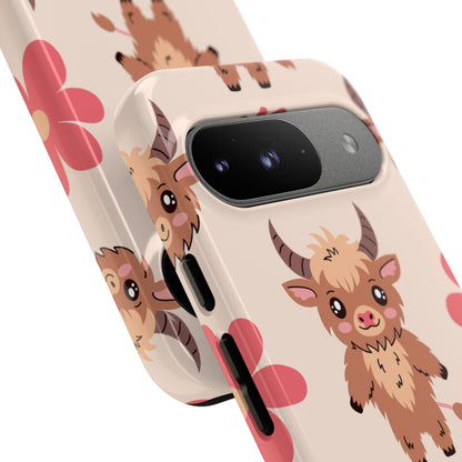 Cute Cattle & Flowers - Google Pixel Case