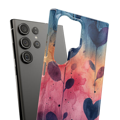 Watercolor Heart Art - Slim Samsung S23 Phone Case