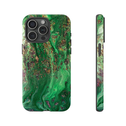 Green Sparkle Ink Art - Protective Phone Case