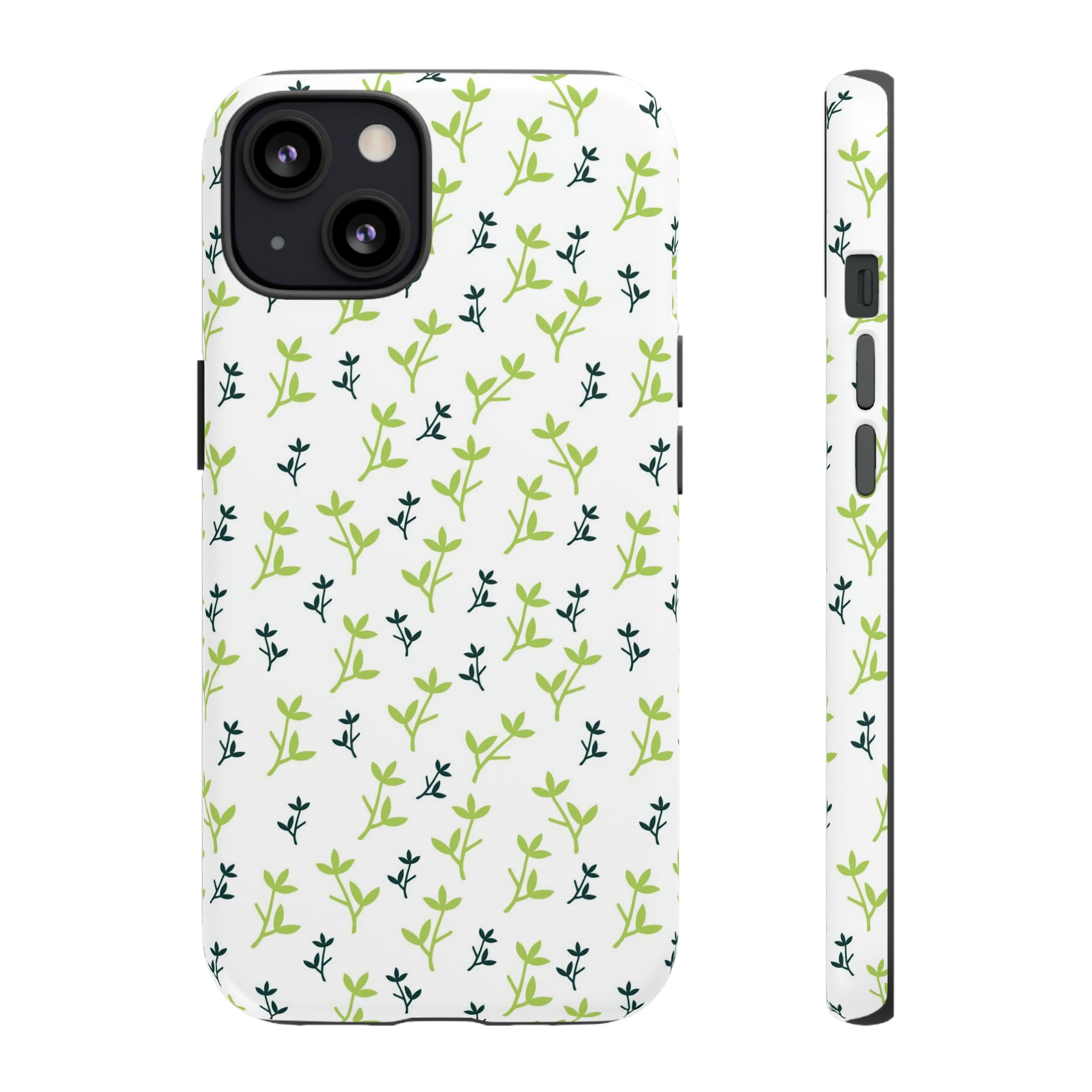 White Flower Pattern - Protective Phone Case