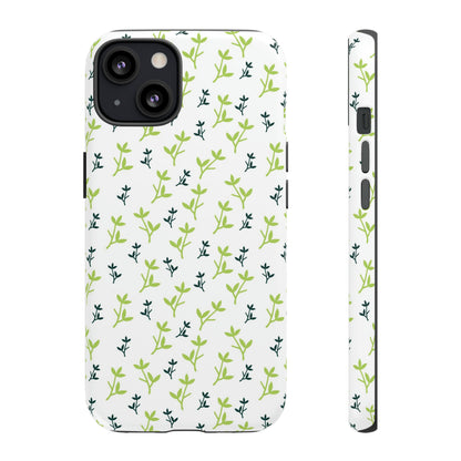 White Flower Pattern - Protective Phone Case