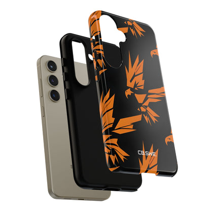 Amber Orange Stylized Eagle Sticker Samsung S24 - Tough