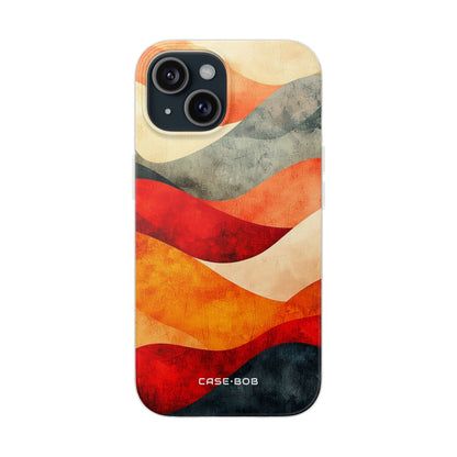 Cracked Wave Sunset iPhone 15 Case - Soft