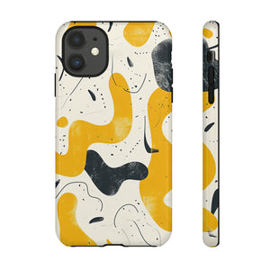 Yellow Linear Harmony - Protective Phone Case