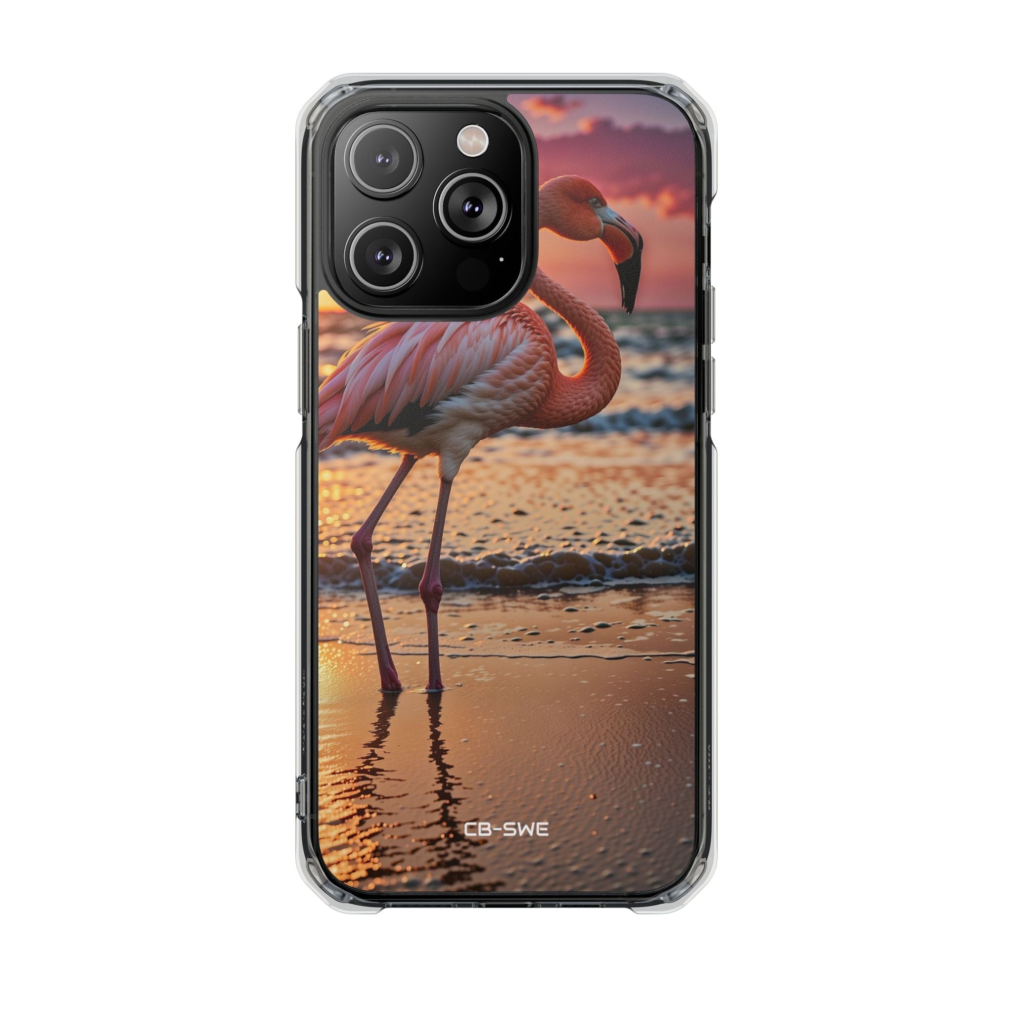 Sunset Flamingo Stand iPhone Case - Impact