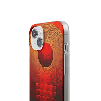 Crimson Orbit iPhone 14 Case - Soft