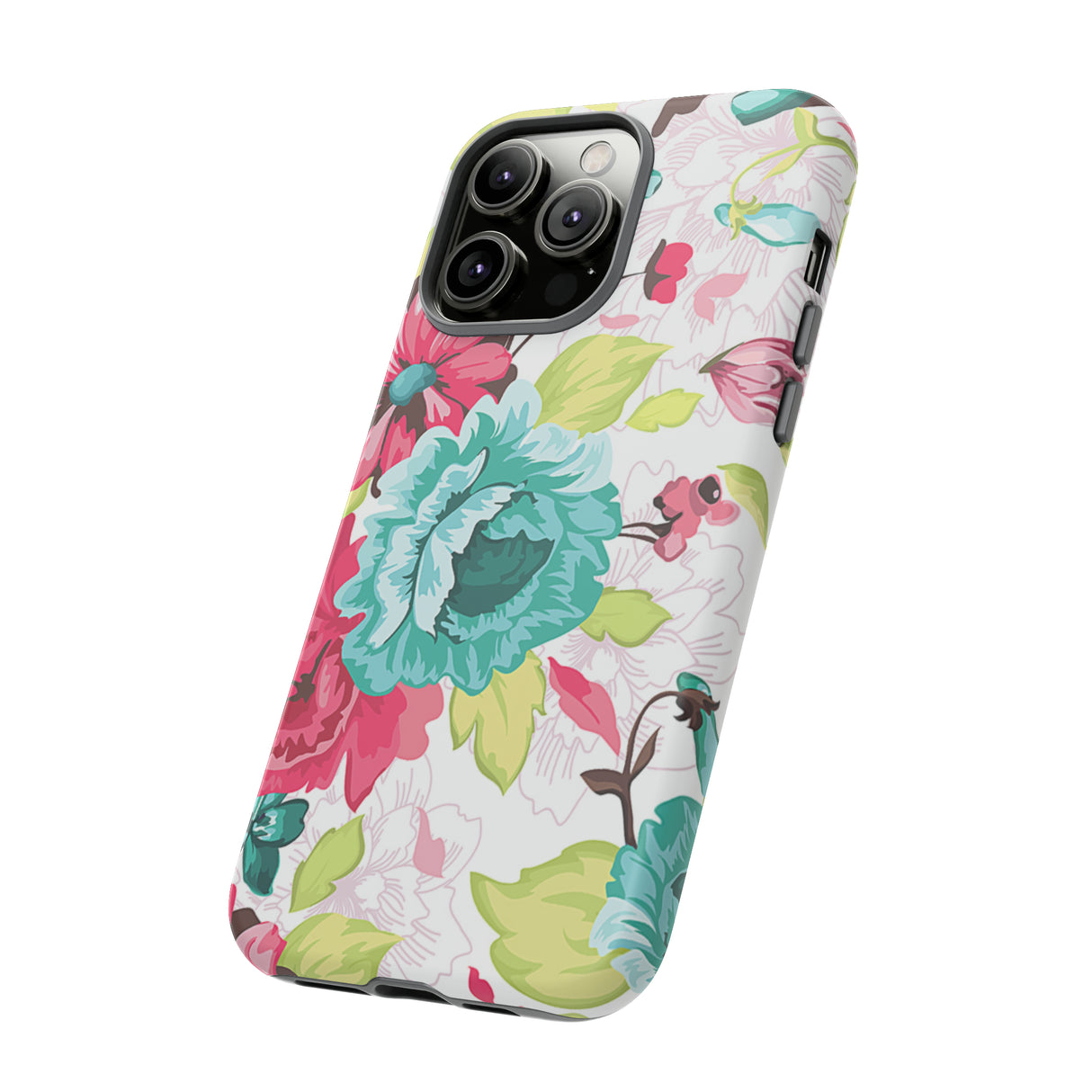 Vintage Flowers Pattern iPhone case - Protective Phone Case