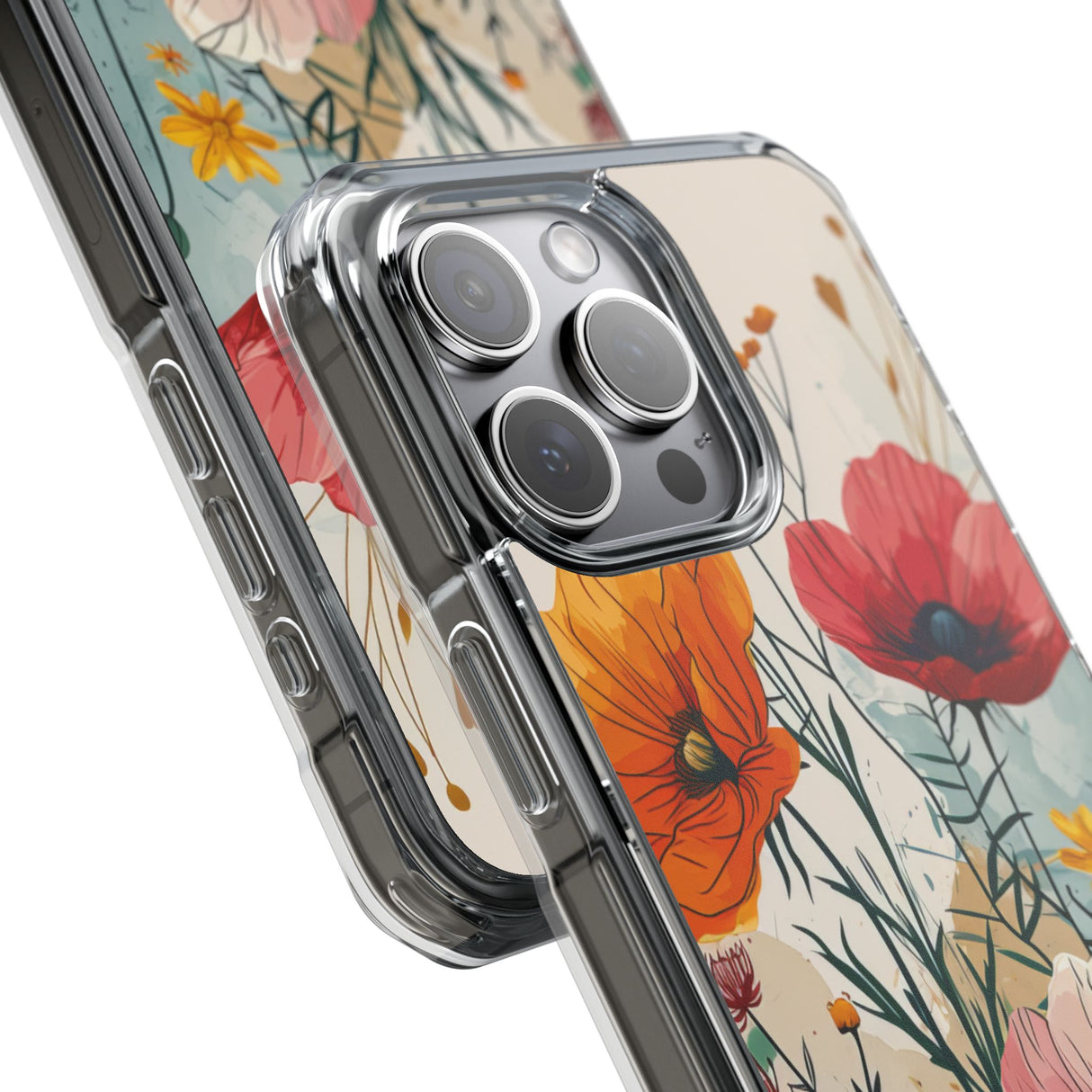 Blooming Whimsy – Handyhülle für iPhone (Clear Impact – Magnetisch) 