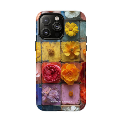 Vibrant Floral Tiles - Tough + MagSafe® iPhone 14 Phone Case