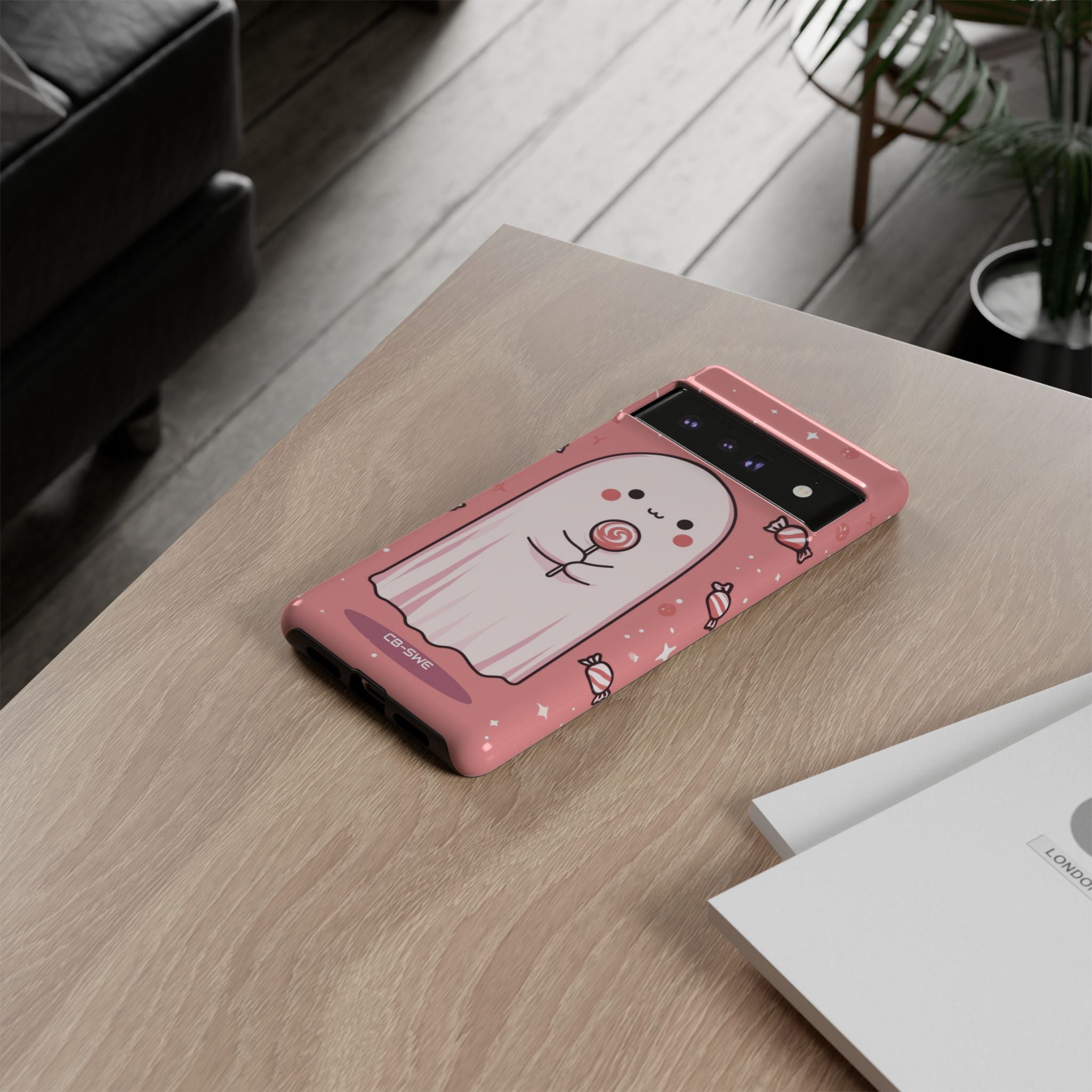 Cute Ghost Holds Candy - Google Pixel Case