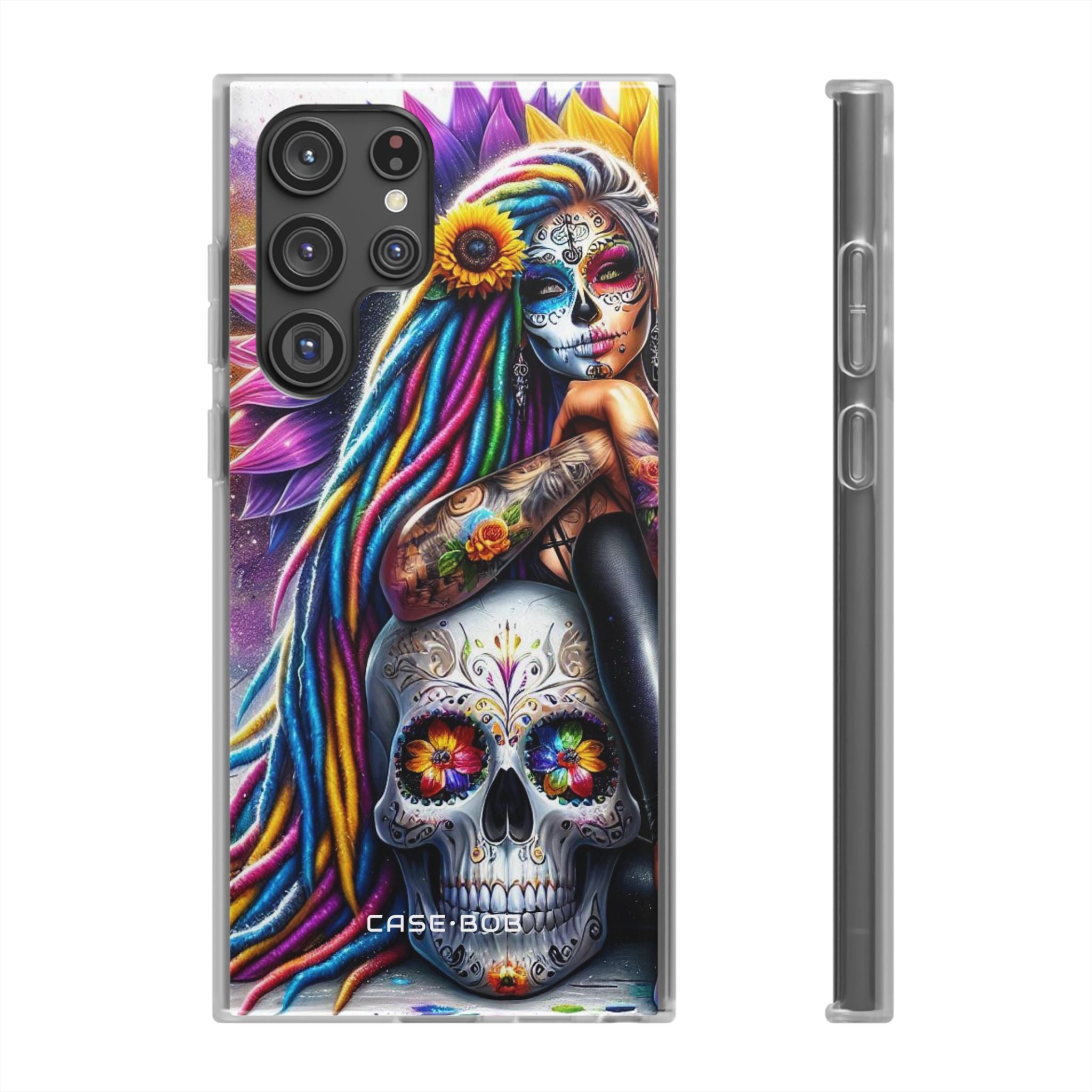 Sunflower Skull Glow Samsung S22 Ultra Case - Soft