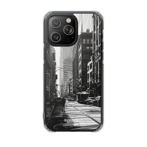 Noir Urban Serenity - Phone Case for iPhone (Clear Impact - Magnetic)