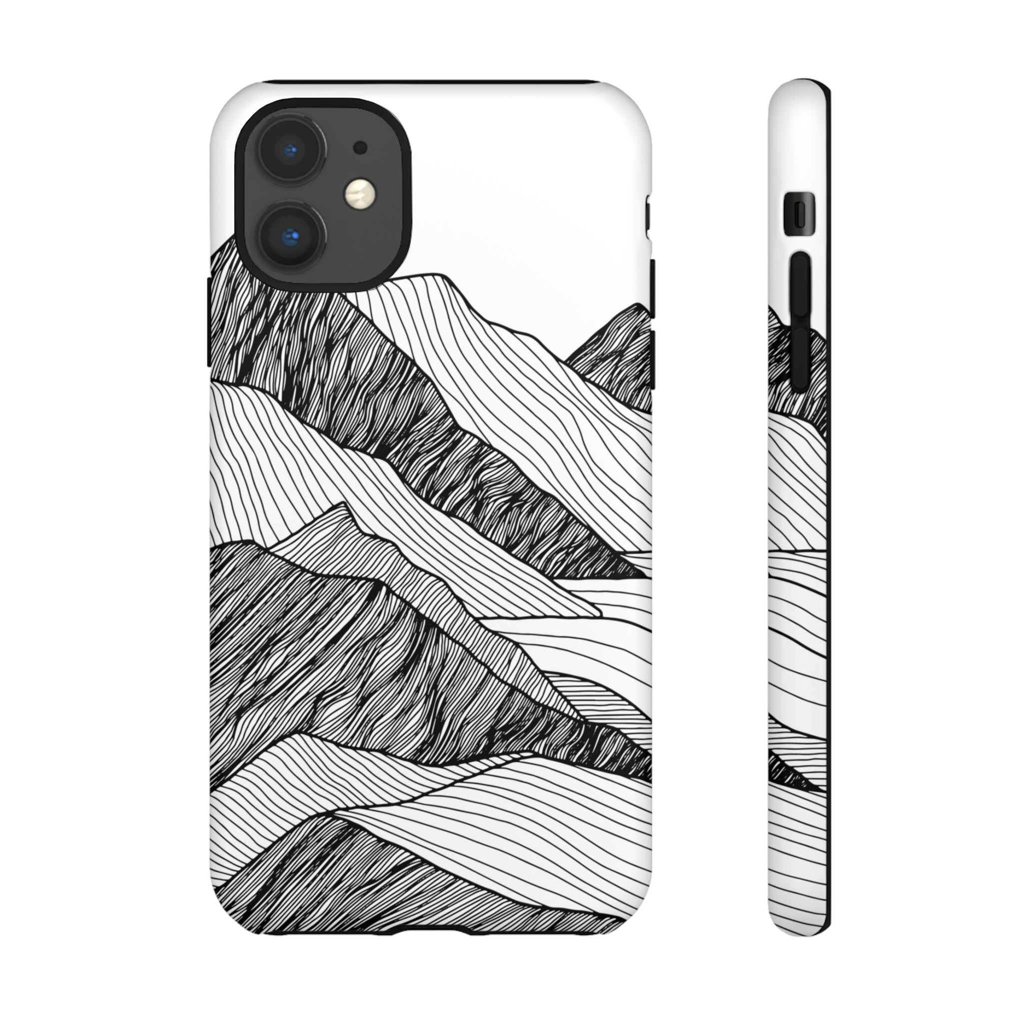 Abstract Mountain Line Art - Protective Phone Case