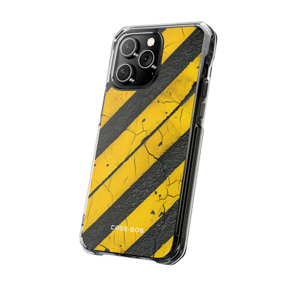 Yellow Stripe Distress iPhone 14 Pro Max Case - Impact
