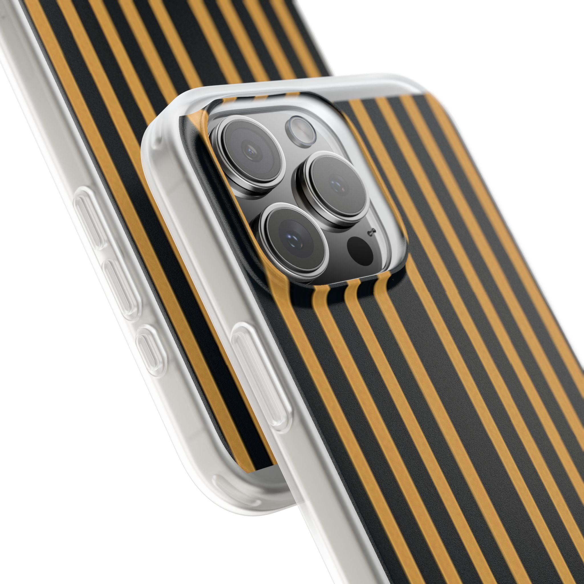 Golden Stripes iPhone 16 Pro Max Case - Soft