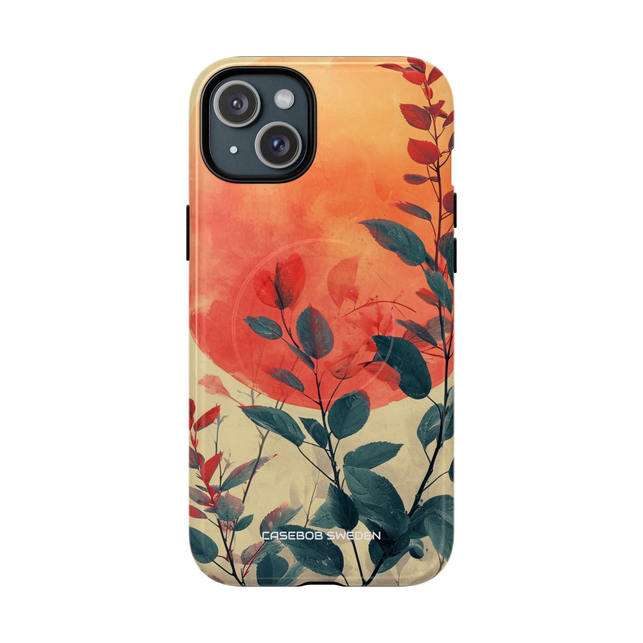 Orange Sun Harmony - Tough + MagSafe® iPhone 15 Phone Case