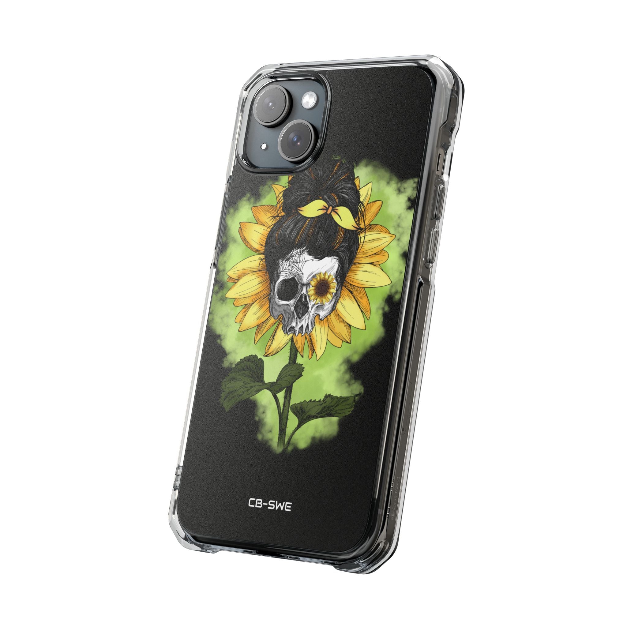 Sunflower Skull Fusion iPhone Case - Impact