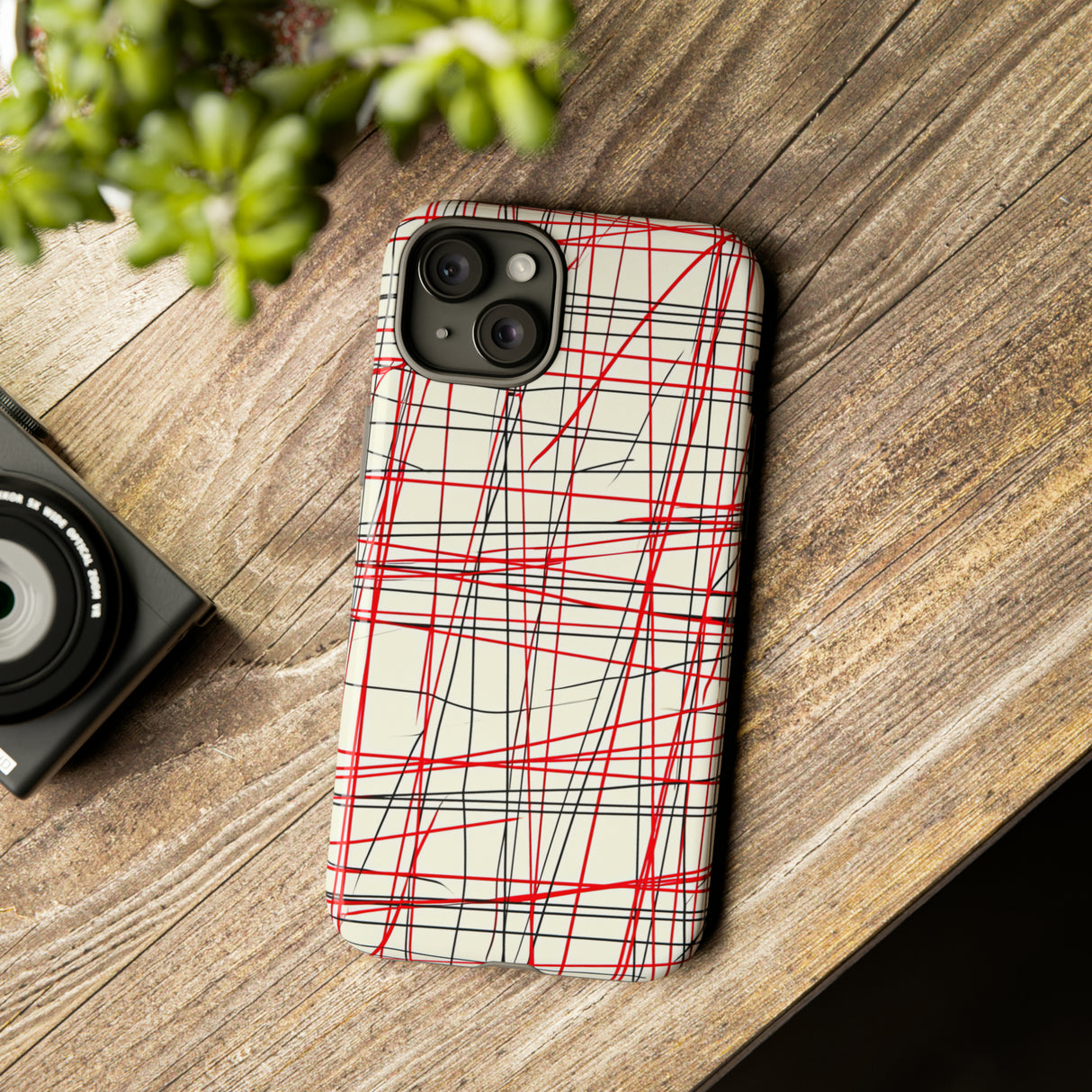 Red Line Minimalist - Protective Phone Case