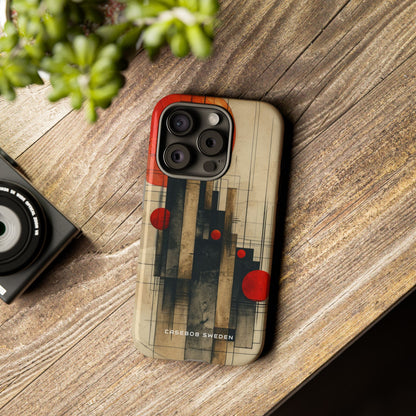 Vintage Geometric Harmony iPhone 15 - Tough Phone Case