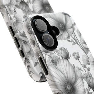 Grayscale Botanical Elegance - for iPhone 16