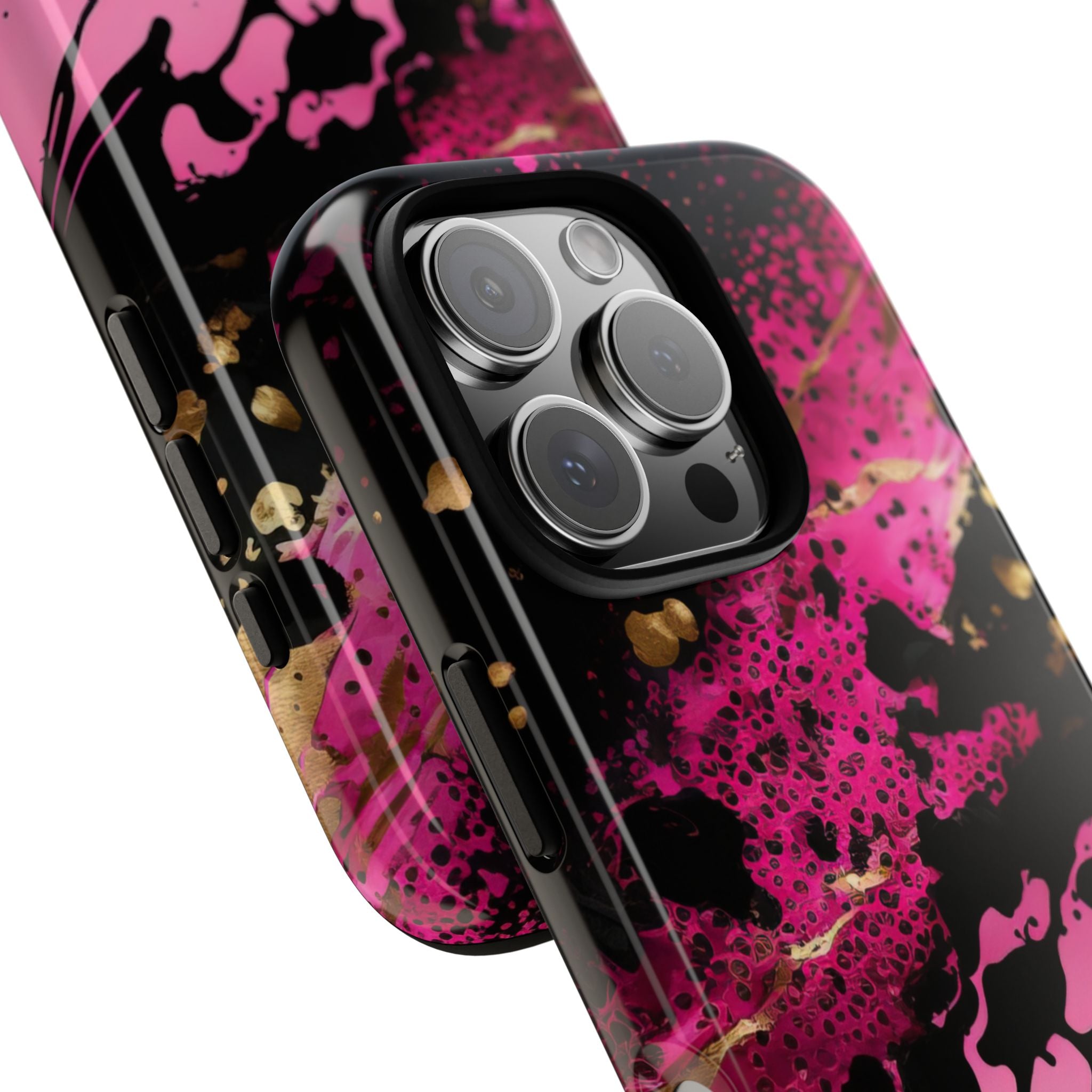 Dynamic Splatter Elegance - iPhone Case